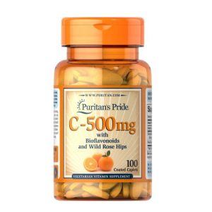 Puritan's Pride Vitamin C 500mg (Bioflavonoids/rose Hips) 100s