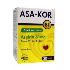 Asa-Kor 81 Enteric Coated Tablets 30s