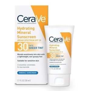 Cerave Hydrating Mineral Sunscreen SPF30 1.7oz/ 50ml