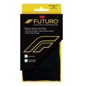Futuro 56 Mens Socks Firm Black X Large