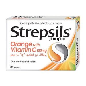 Strepsils Orange & Vitamin C  Lozenges 24's