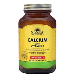 Sunshine Nutrition Calcium With Vitamin D3 100 Tablets