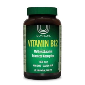 Ultimate Naturals B - 12 1000 mcg sub -Lingual tabs 80s